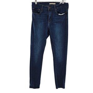 Levis Jeans Womens 31 Dark Blue Denim Pants Slimming Skinny Stretch Casual Comfy